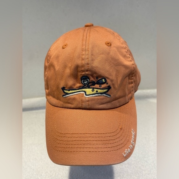 Warm Orange Life Is Good Hat Unisex One Size - Picture 4 of 12